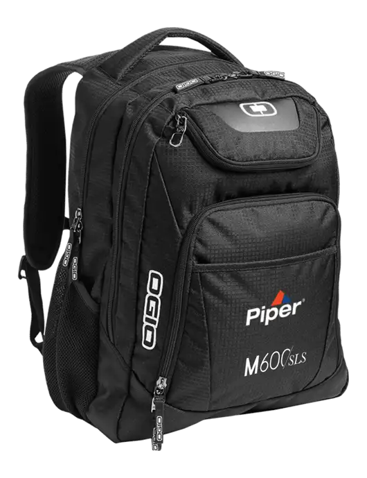 OGIO Black/Silver Excelsior Laptop Backpack w/Piper Logo