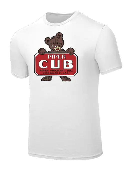 Seriously Soft White T-Shirt w/Piper Cub Logo