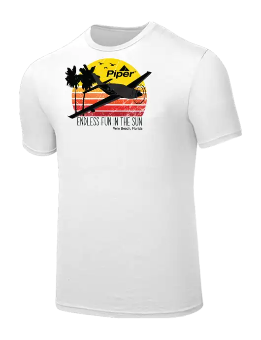 Seriously Soft White T-Shirt w/Piper Sun & Fun Logo