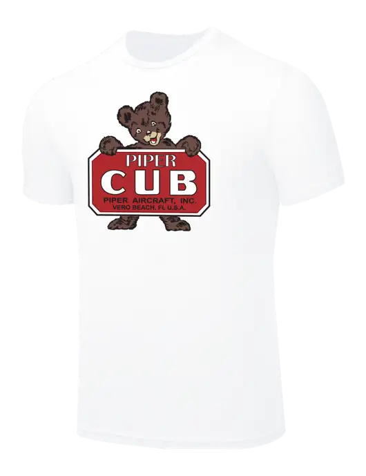 BELLA+CANVAS White Blend CVC Short Sleeve Tee w/Piper Cub Logo