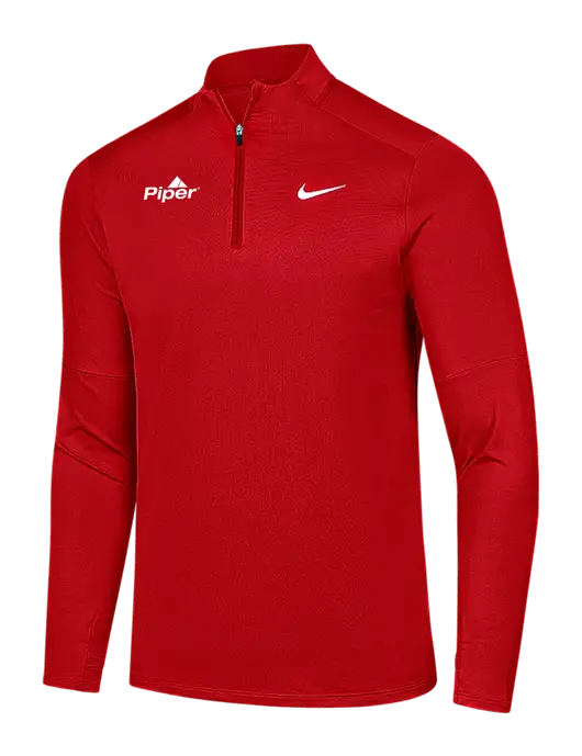 Nike Red Dri-FIT Element 1/2-Zip Pullover w/Piper Logo