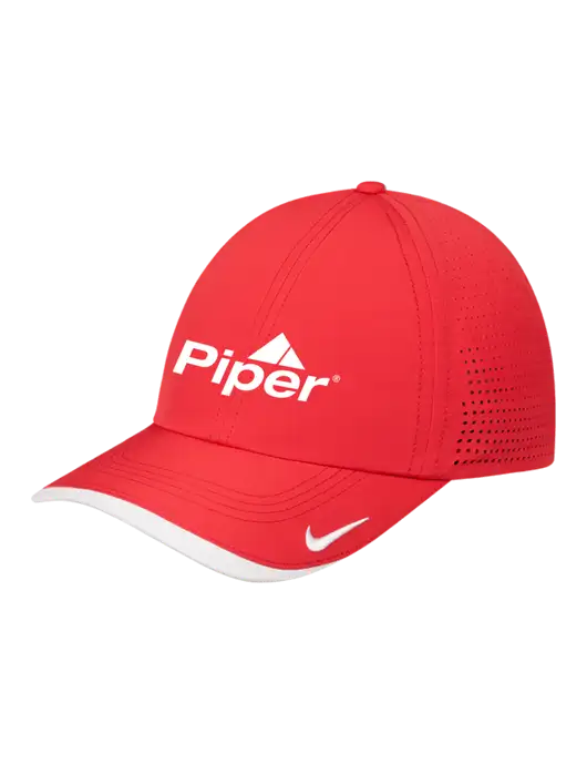 Nike Red/White Dri-FIT Perforated Performance Cap w/Piper Logo