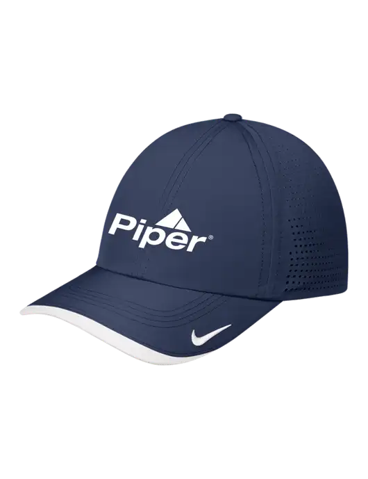 Nike Navy/White Dri-FIT Perforated Performance Cap w/Piper Logo