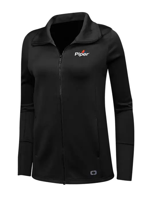 OGIO Black Womens Endurance Modern Performance Full-Zip w/Piper Logo