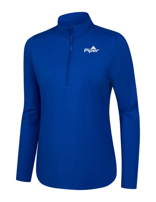  Womens Dark Royal C-FREE Double Knit 1/4-Zip w/Piper Logo