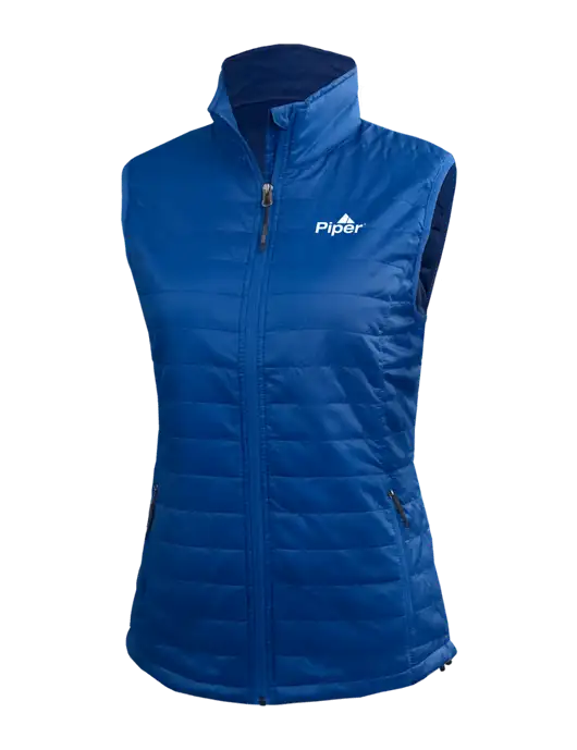 Womens Packable Royal Puffy Vest w/Piper Logo