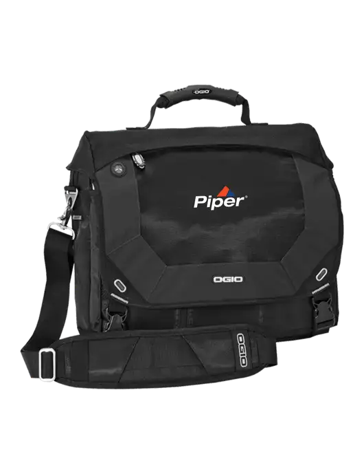 OGIO Black Jack Pack Laptop Messenger Bag
 w/Piper Logo