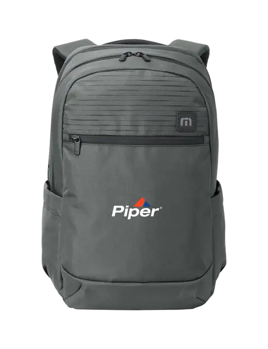 TravisMathew Dark Medium Grey Approach Backpack w/Piper Logo