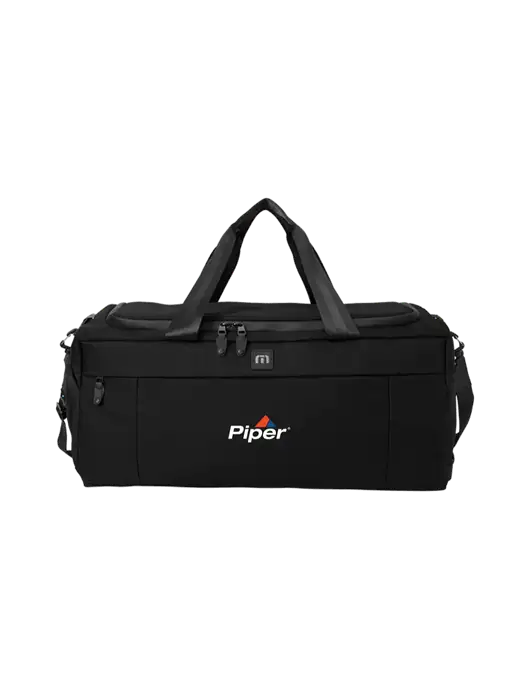 TravisMathew Black Duration Duffel w/Piper Logo