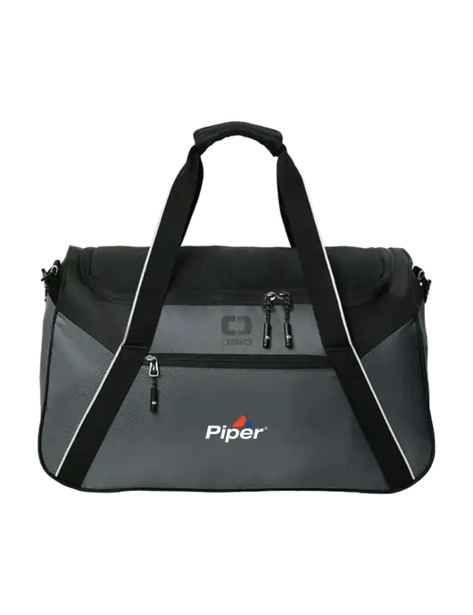 OGIO Dark Medium Grey/Black Inception Duffel w/Piper Logo