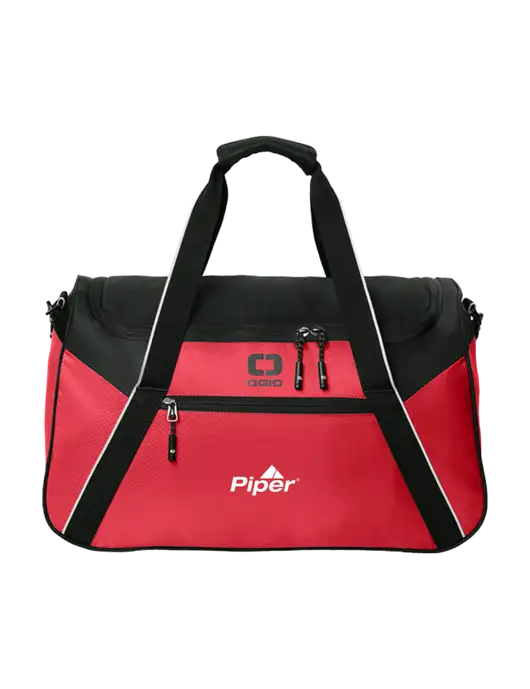 OGIO Red/Black Inception Duffel w/Piper Logo