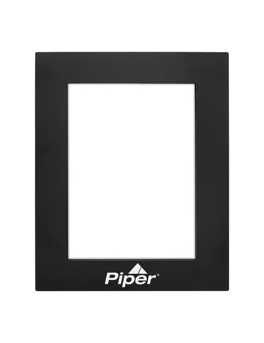 Black Aluminum Photo Frame, 5 x 7 w/Piper Logo