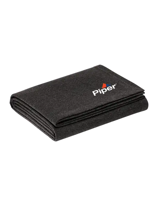 Recycled Charcoal Heather Blanket w/Piper Logo