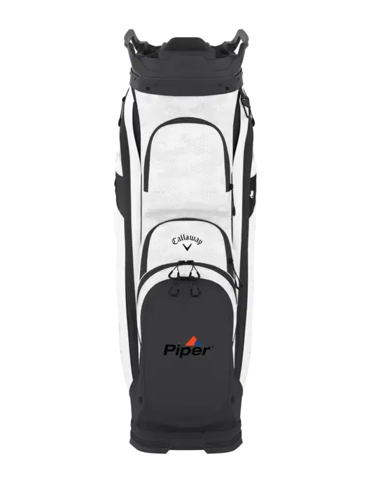 Callaway Org 14 Very Light Grey Camo/White Cart Golf Bag  w/Piper Logo