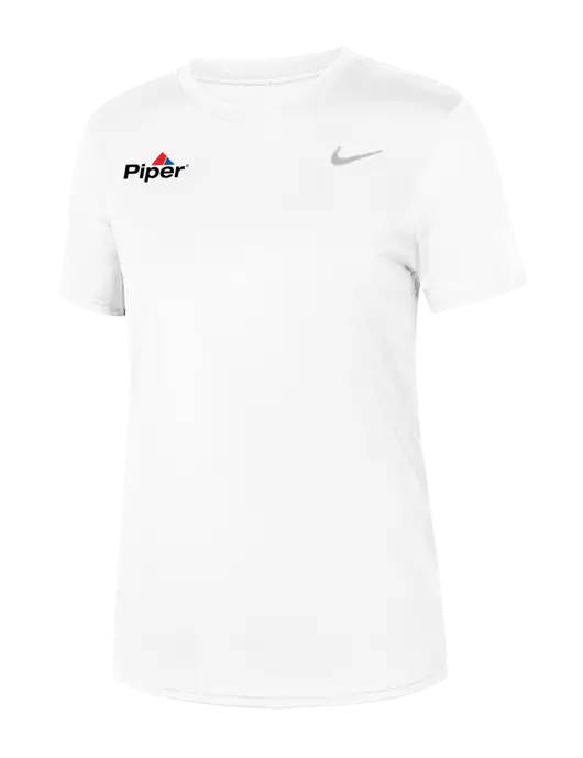 Nike Womens Team rLegend White T-Shirt w/Piper Logo