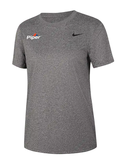 Nike Womens Team rLegend Dark Heather Grey T-Shirt w/Piper Logo