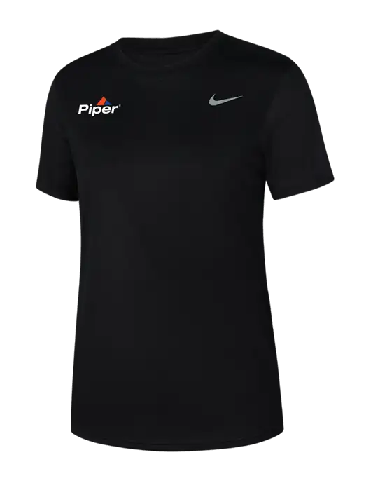 Nike Womens Team rLegend Black T-Shirt w/Piper Logo