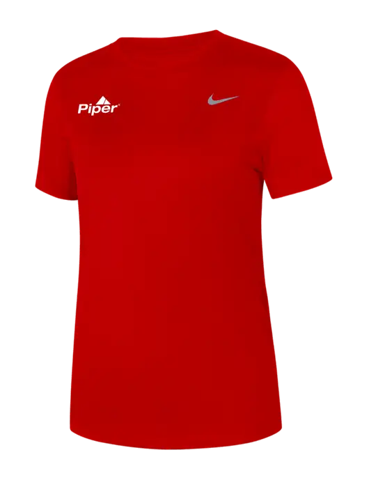 Nike Womens Team rLegend Red T-Shirt w/Piper Logo