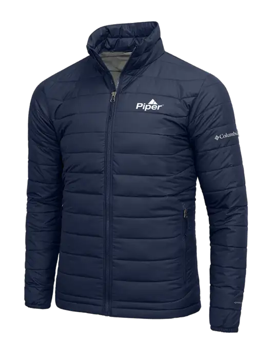 Columbia Navy Powder Lite Jacket w/Piper Logo