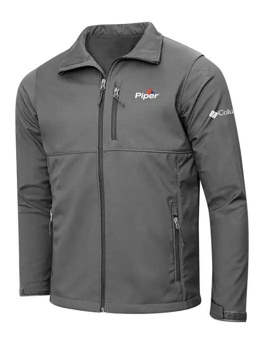 Columbia Medium Grey Ascender Softshell Jacket w/Piper Logo