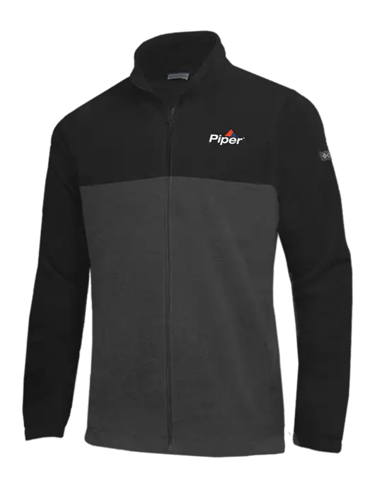 Columbia Black/Charcoal Steens Mountain Fleece 2.0 Full-Zip Jacket w/Piper Logo