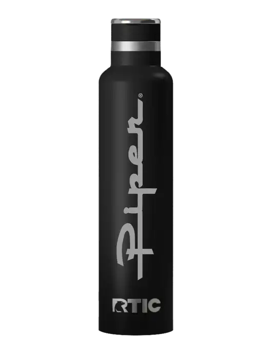 RTIC Journey 26 oz Black Bottle w/Vintage Piper Logo