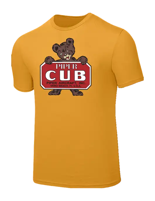 Seriously Soft Yellow Gold T-Shirt w/Piper Cub Logo