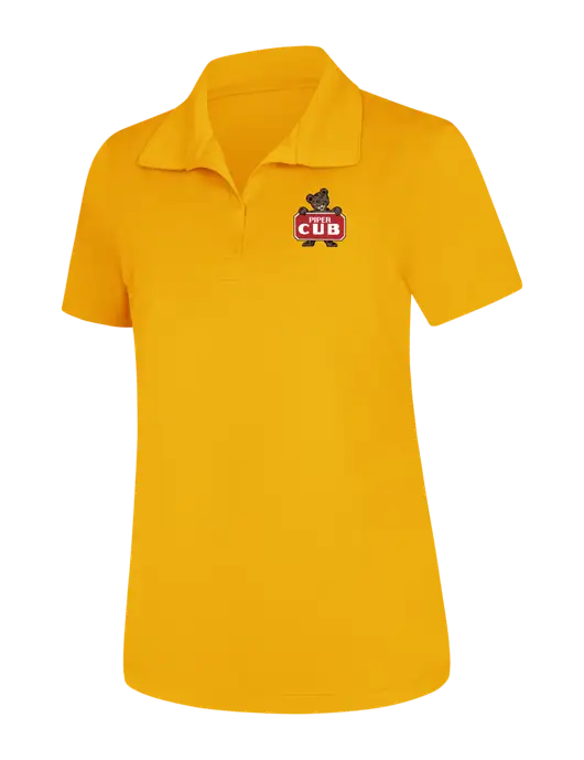 Womens Yellow Gold Micropique Sport-Wick Polo
 w/Piper Cub Logo