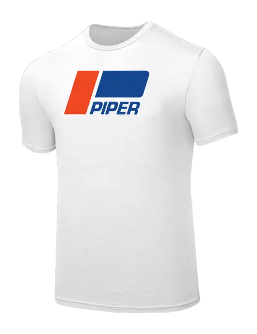 Seriously Soft White T-Shirt w/Piper Classic Logo