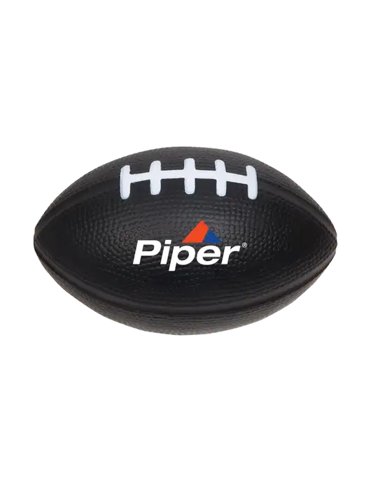 Black Stress Reliever Football w/Piper Logo