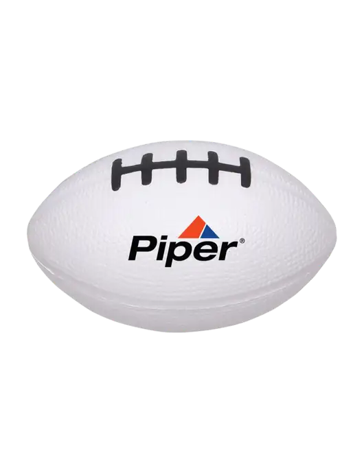 White Stress Reliever Football w/Piper Logo