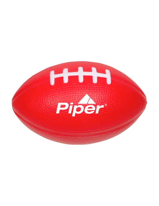 Red Stress Reliever Football w/Piper Logo
