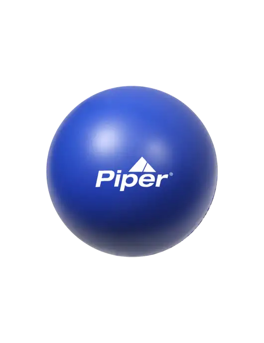 Dark Royal Blue Stress Reliever Ball w/Piper Logo