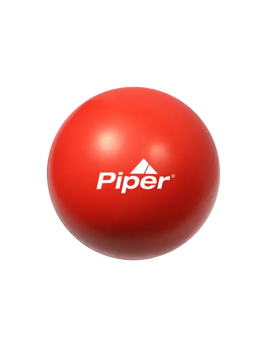 Red Stress Reliever Ball w/Piper Logo