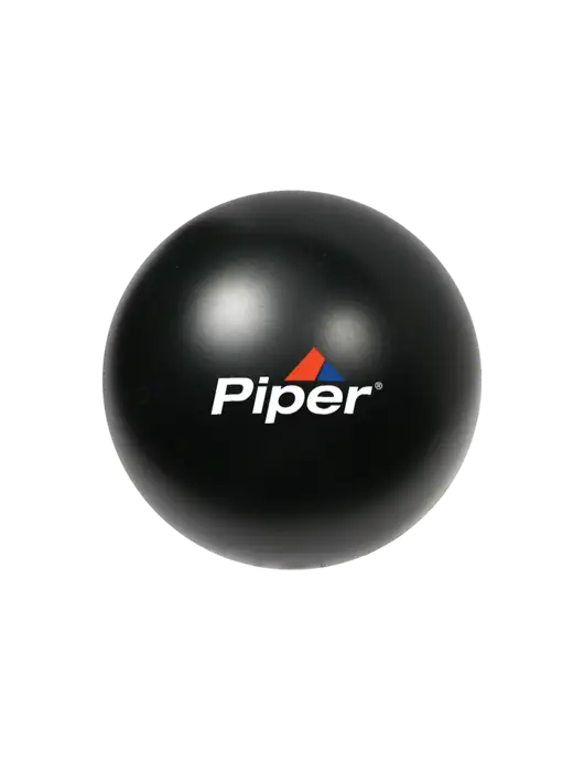 Black Stress Reliever Ball w/Piper Logo