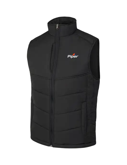 Black/Black Puffy Vest w/Piper Logo
