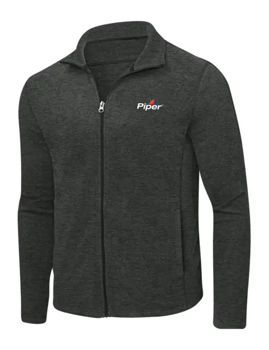 Charcoal Heather Microfleece Full-Zip Jacket w/Piper Logo