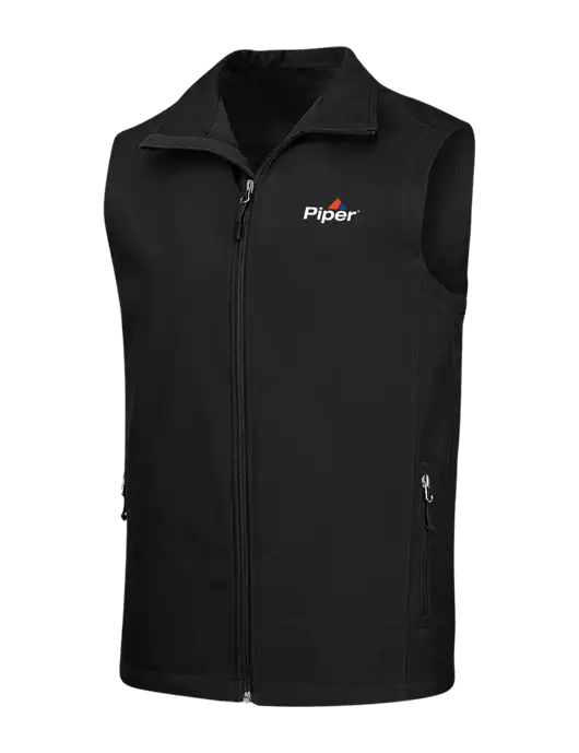 Black Core Soft Shell Vest w/Piper Logo