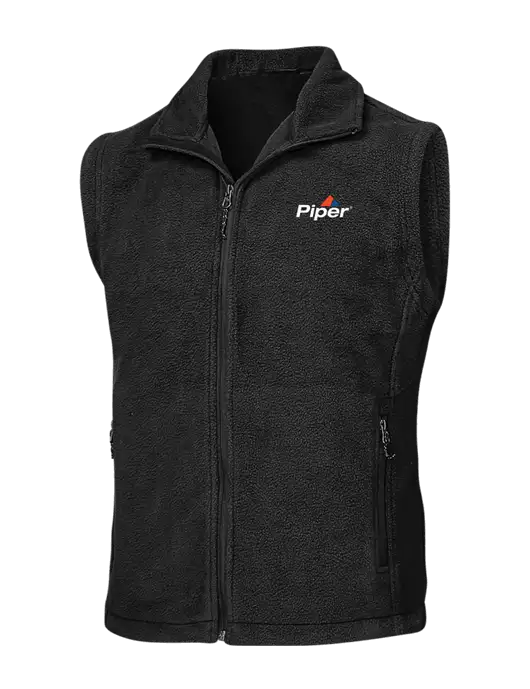 Black Fleece Vest w/Piper Logo