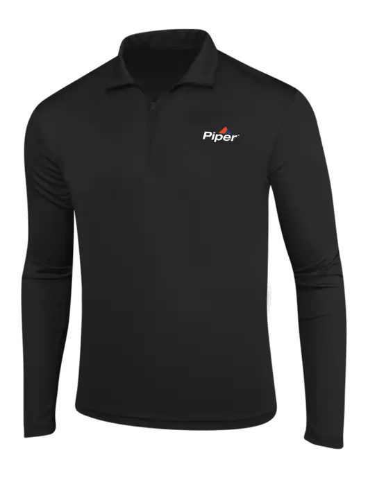 Black PosiCharge Competitor 1/4 Zip Pullover w/Piper Logo