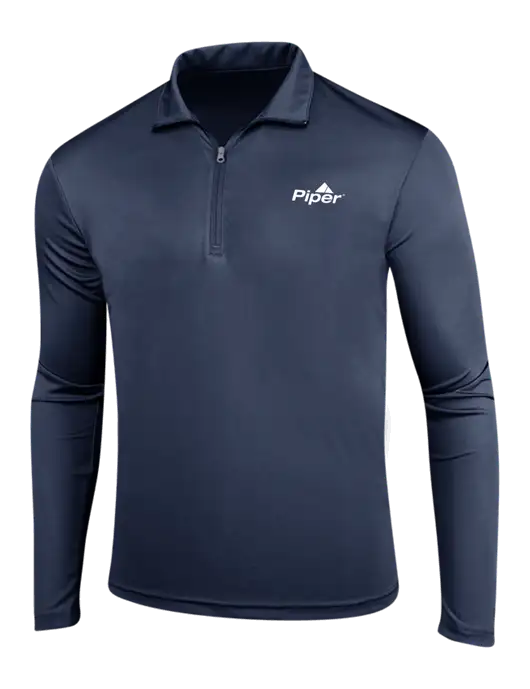 Navy PosiCharge Competitor 1/4 Zip Pullover w/Piper Logo