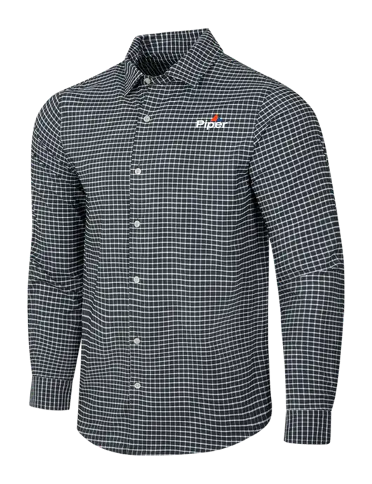 Dark Grey/White City Stretch Shirt w/Piper Logo