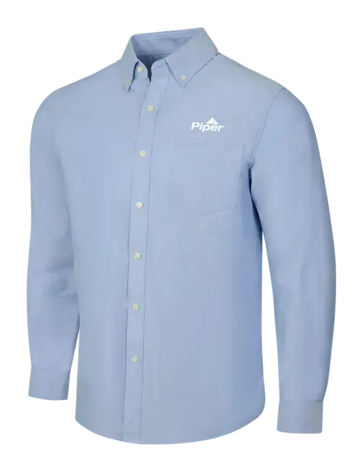Light Blue SuperPro Oxford Shirt w/Piper Logo