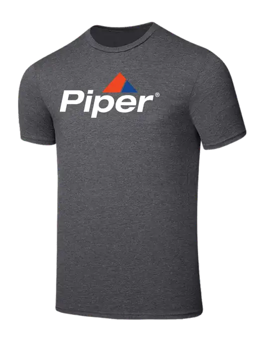 Seriously Soft Heathered Charcoal T-Shirt w/Piper Logo