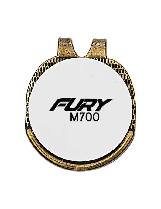 Antique Gold Hat Clip w/Golf Ball Marker w/M700 Fury Logo