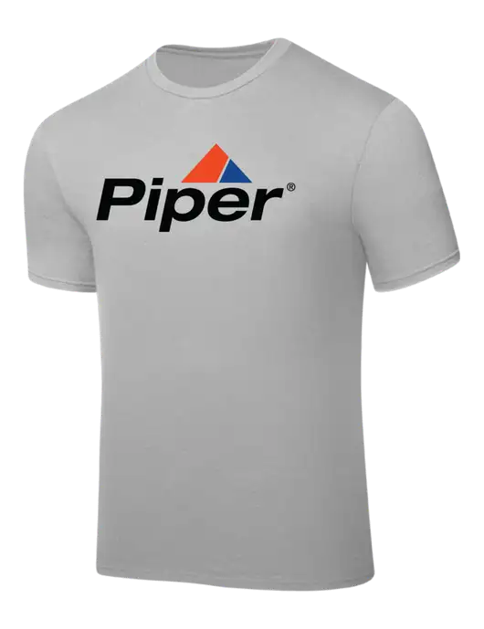Silver PosiCharge Competitor Tee w/Piper Logo