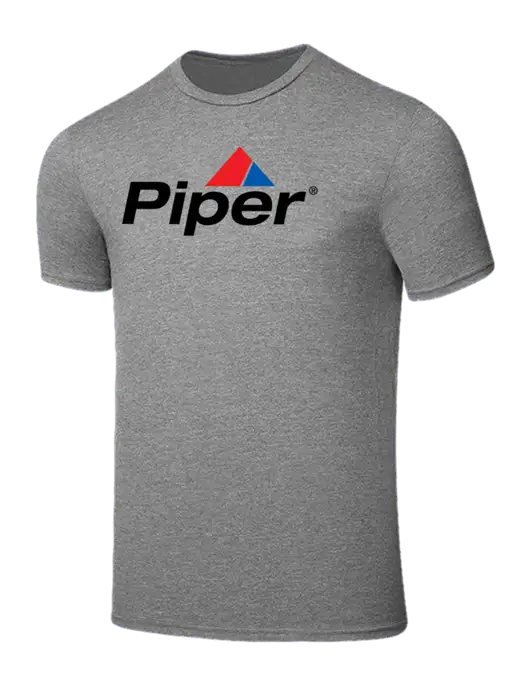 Seriously Soft Grey Frost T-Shirt w/Piper Logo