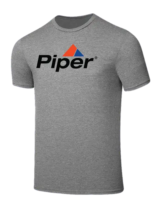 Seriously Soft Grey Frost T-Shirt w/Piper Logo