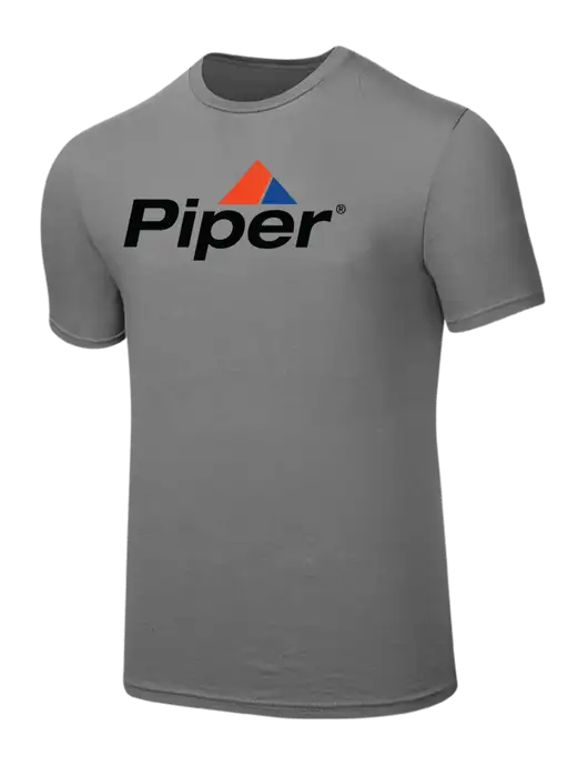 Seriously Soft Medium Grey T-Shirt w/Piper Logo