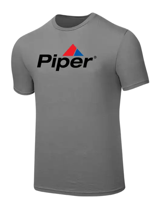 Seriously Soft Medium Grey T-Shirt w/Piper Logo